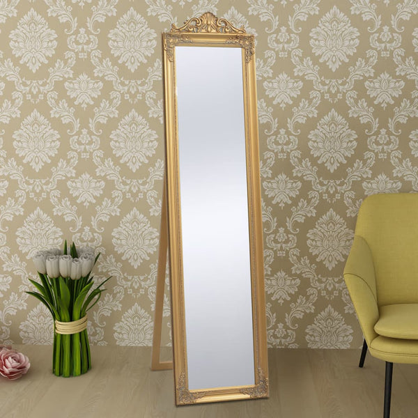 vidaXL Baroque Style Full-Length Mirror 160x40 cm Golden