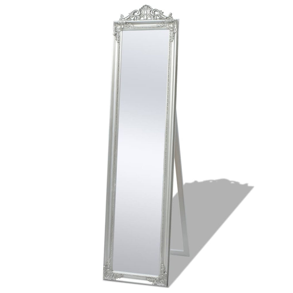 vidaXL Baroque Style Full-Length Mirror 160x40 cm Silver