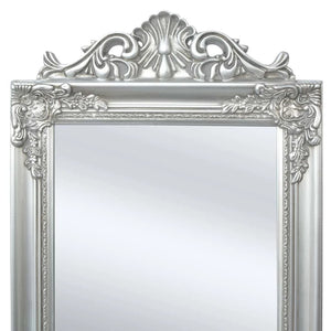 vidaXL Baroque Style Full-Length Mirror 160x40 cm Silver