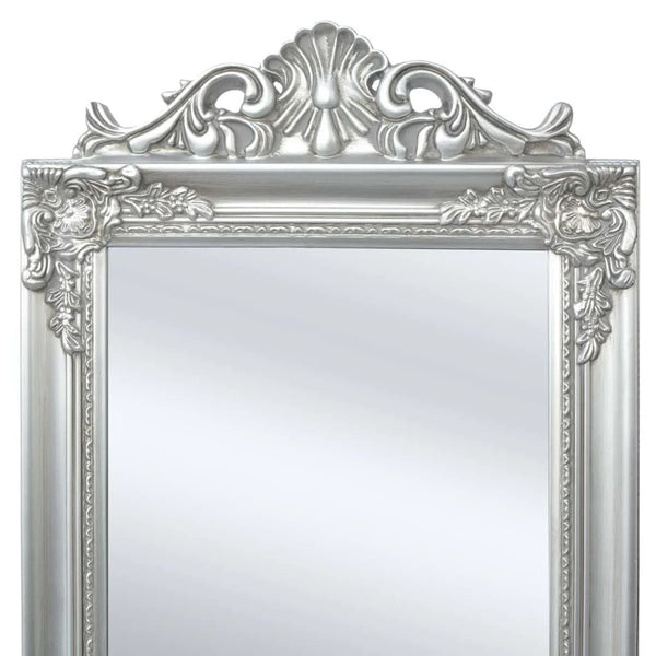 vidaXL Baroque Style Full-Length Mirror 160x40 cm Silver