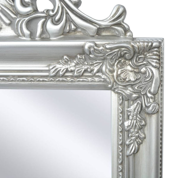vidaXL Baroque Style Full-Length Mirror 160x40 cm Silver