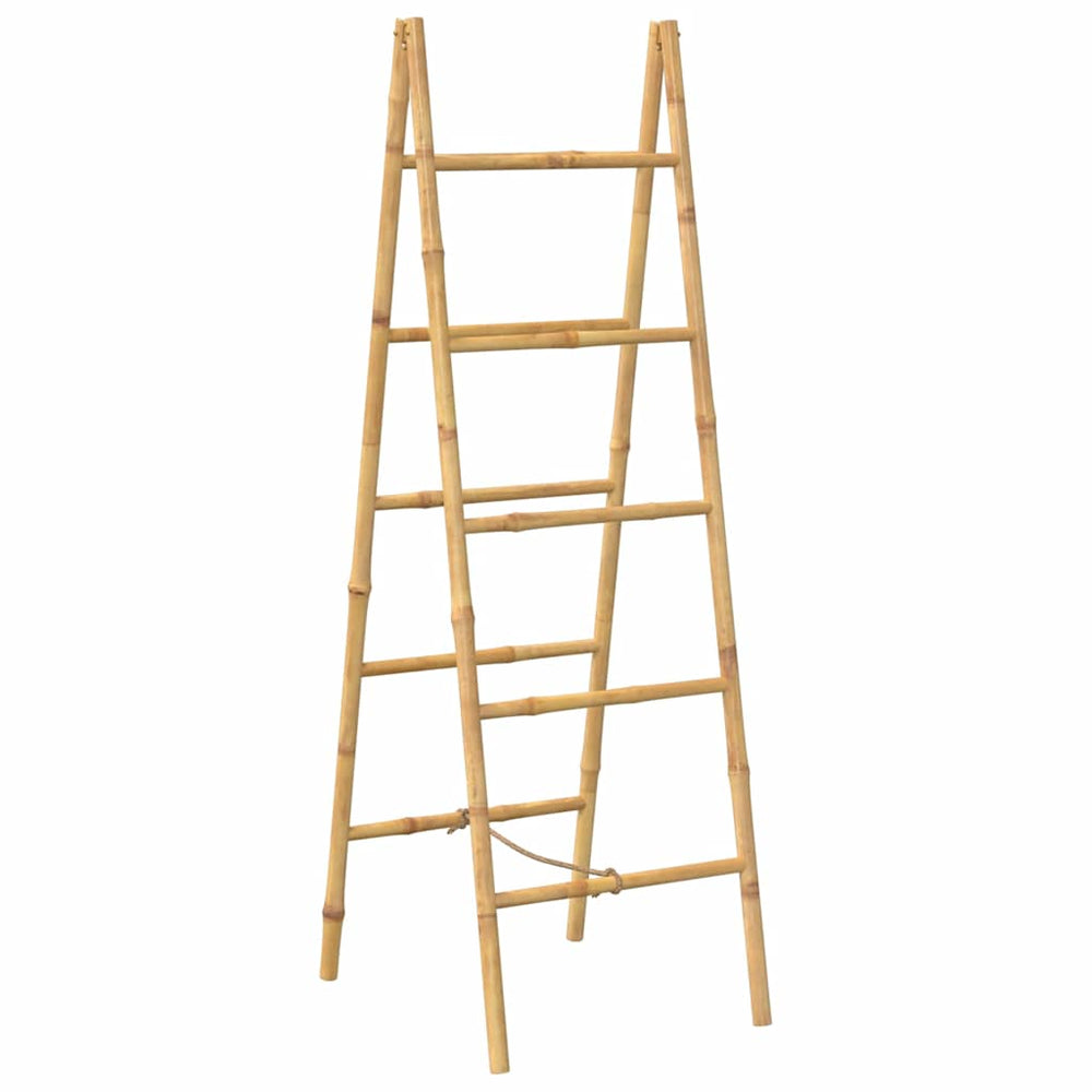 vidaXL Double Towel Ladder with Five Bamboo Rungs 50 x 160 cm