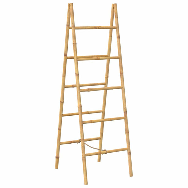 vidaXL Double Towel Ladder with Five Bamboo Rungs 50 x 160 cm