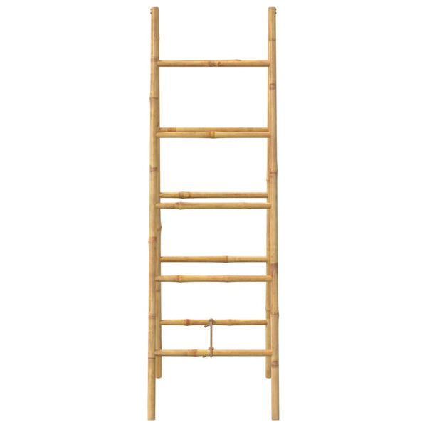vidaXL Double Towel Ladder with Five Bamboo Rungs 50 x 160 cm