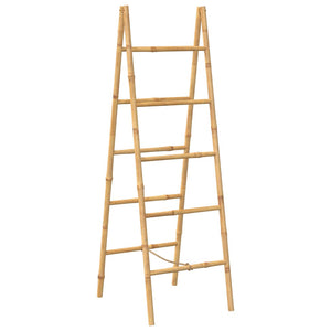 vidaXL Double Towel Ladder with Five Bamboo Rungs 50 x 160 cm