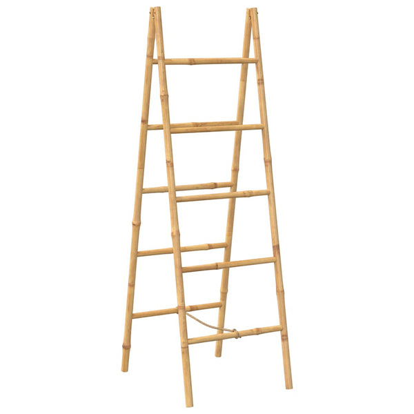 vidaXL Double Towel Ladder with Five Bamboo Rungs 50 x 160 cm