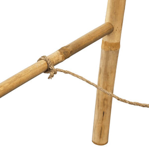 vidaXL Double Towel Ladder with Five Bamboo Rungs 50 x 160 cm