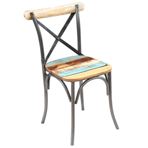 vidaXL Dining Chairs 2 pcs. Solid Reclaimed Wood