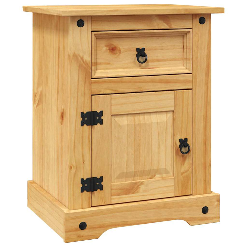 vidaXL Mexican Style Bedside Cabinet Solid Pine 53x39x66 cm