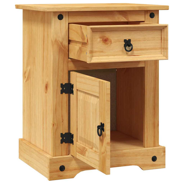 vidaXL Mexican Style Bedside Cabinet Solid Pine 53x39x66 cm