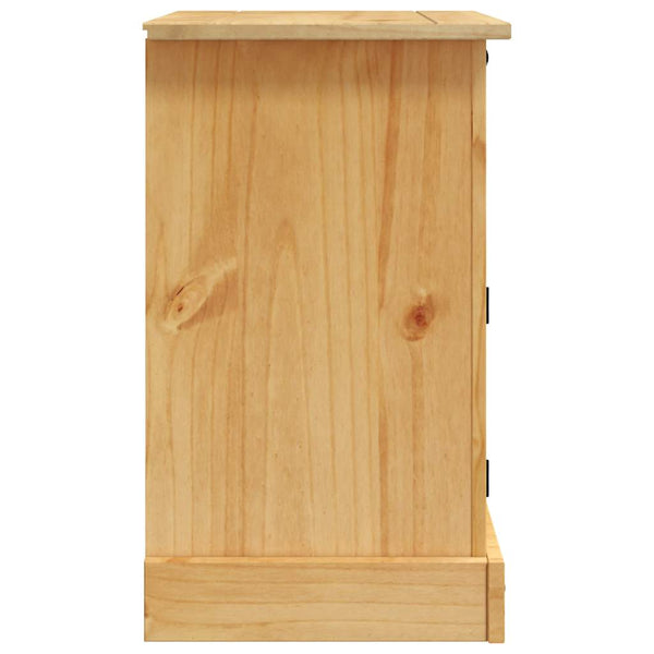 vidaXL Mexican Style Bedside Cabinet Solid Pine 53x39x66 cm