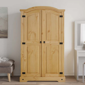 vidaXL Wardrobe Mexican Style Pine Wood 2 Doors