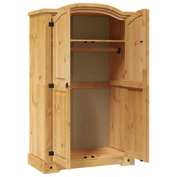 vidaXL Wardrobe Mexican Style Pine Wood 2 Doors