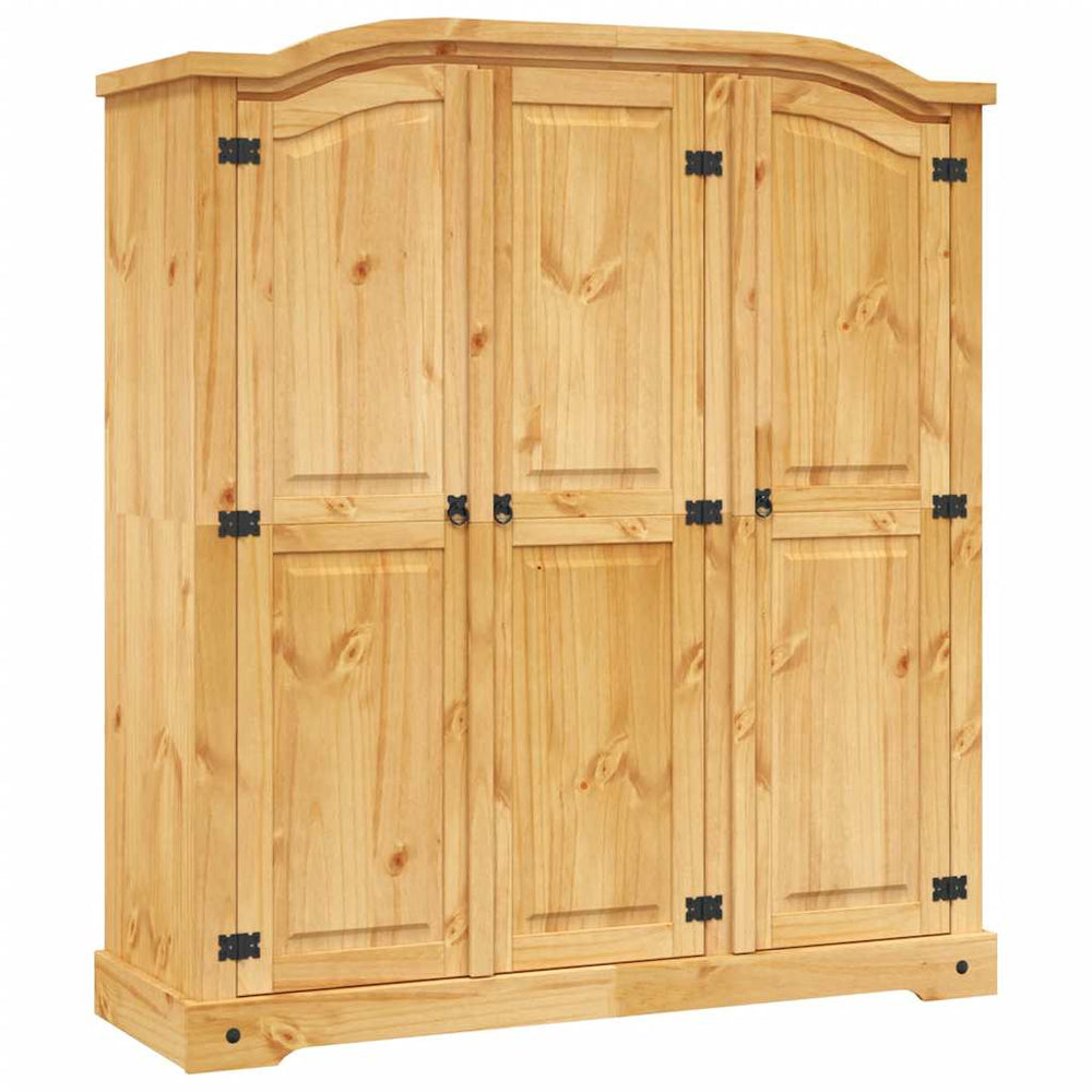 vidaXL Wardrobe Mexican Corona Style Pinewood 3 Doors