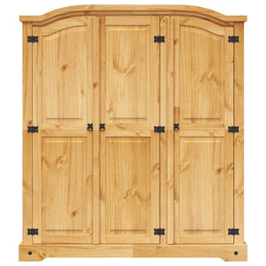 vidaXL Wardrobe Mexican Corona Style Pinewood 3 Doors