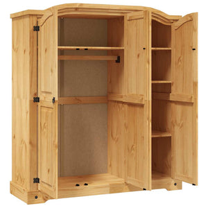 vidaXL Wardrobe Mexican Corona Style Pinewood 3 Doors