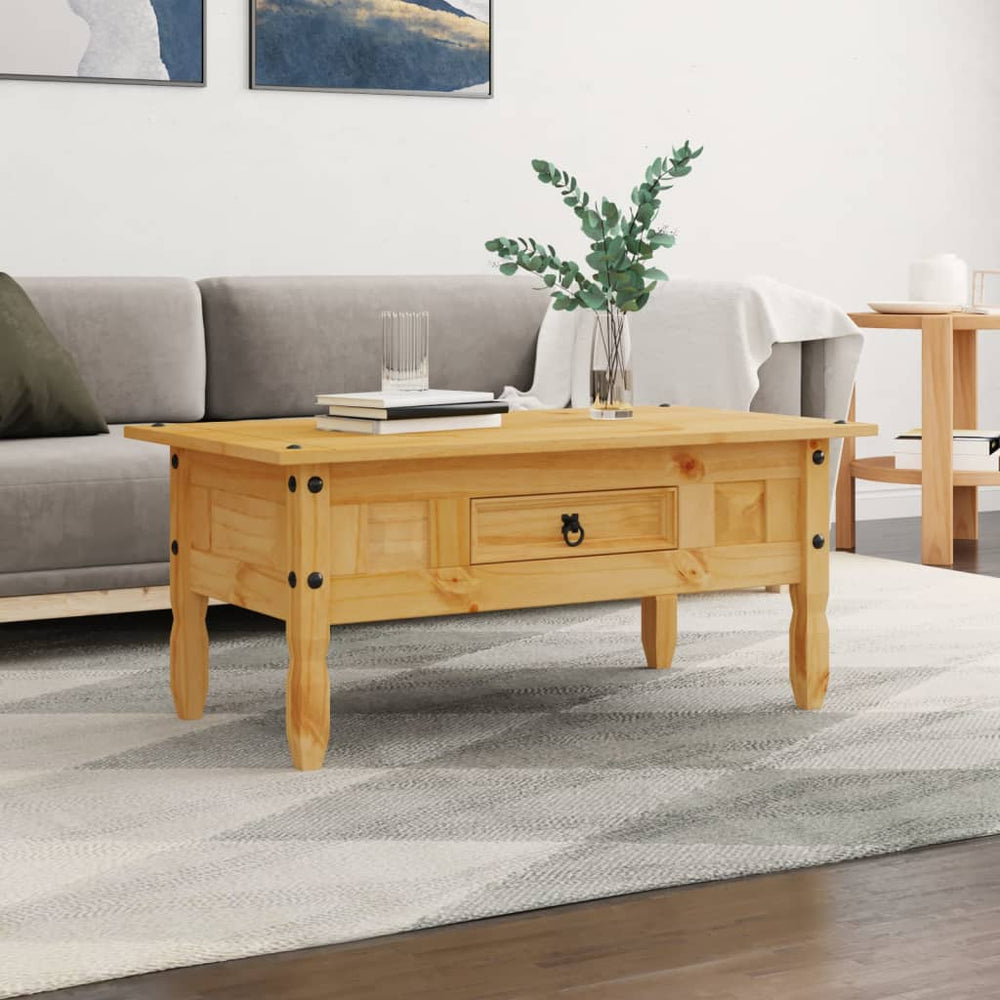 vidaXL Coffee Table Mexican Corona Range Pine Wood 100x55x44 cm
