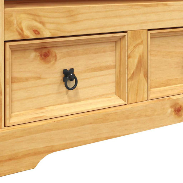 vidaXL TV Cabinet Mexican Style Pinewood 91x43x56 cm
