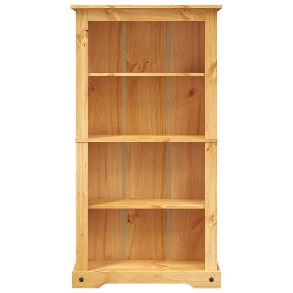 vidaXL Bookcase with 4 Compartments Mexico Style Pine Wood 80x29x150 cm