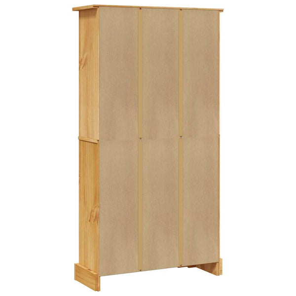 vidaXL Bookcase with 4 Compartments Mexico Style Pine Wood 80x29x150 cm