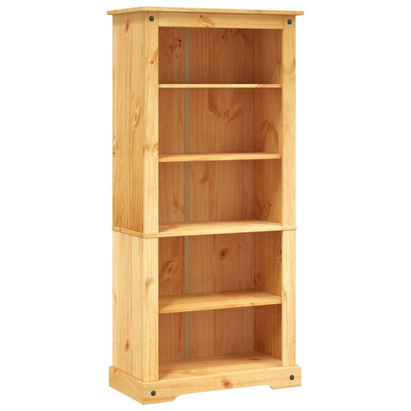 vidaXL Bookcase with 5 Shelves Mexican Style Pine Wood 80x40x170 cm