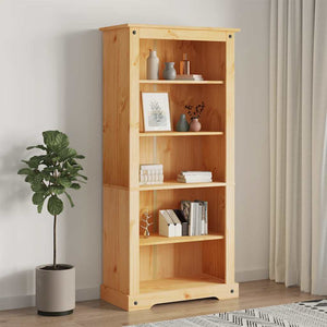 vidaXL Bookcase with 5 Shelves Mexican Style Pine Wood 80x40x170 cm