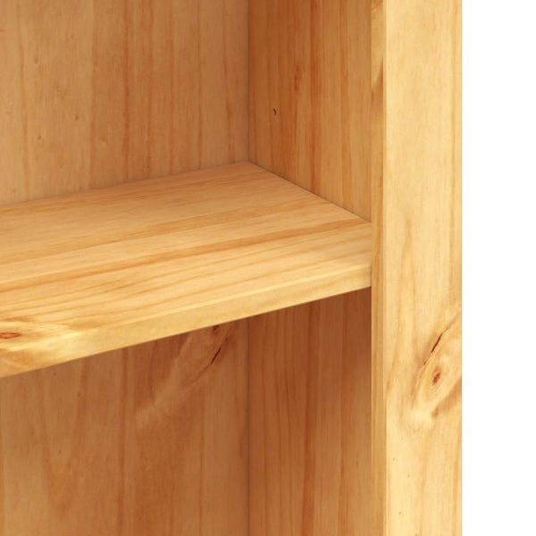 vidaXL Bookcase with 3 Shelves Mexican Corona Style Pine Wood 80x29x100 cm