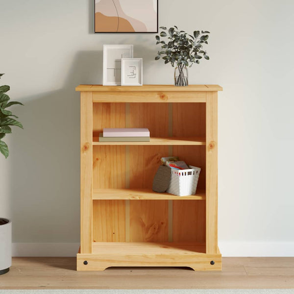 vidaXL Bookcase with 3 Shelves Mexican Corona Style Pine Wood 80x29x100 cm