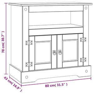 vidaXL TV Cabinet Mexican Style Solid Pine Corona 80 x 43 x 78 cm