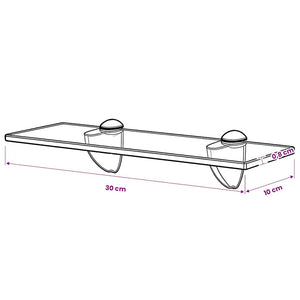 vidaXL Floating Shelf Glass 30x10 cm 8 mm