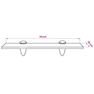 vidaXL Floating Glass Shelf 30x20 cm 8 mm