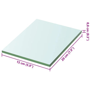 vidaXL Glass Shelf Transparent 20x15 cm