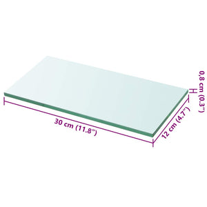 vidaXL Shelf Glass Transparent 30x12 cm