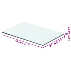 vidaXL Glass Shelf Transparent 40x20 cm