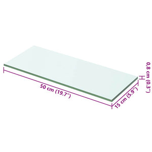 vidaXL Shelf Board Glass Transparent 50x15 cm