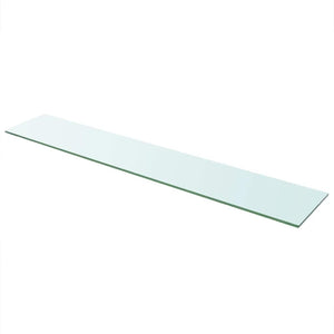 vidaXL Shelf Board Glass Transparent 110 cm x 20 cm