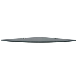 vidaXL Corner Shelf with Chrome Brackets Glass Black 35 x 35 cm
