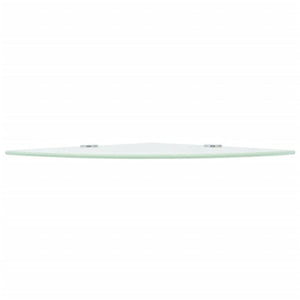 vidaXL Corner Shelf with Chrome Brackets Glass White 25x25 cm