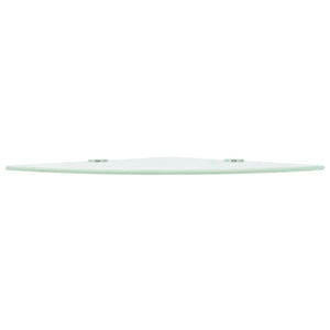 vidaXL Corner Shelf with Chrome Brackets Glass White 35x35 cm