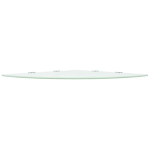 vidaXL Corner Shelf with Chrome Brackets Glass White 45x45 cm