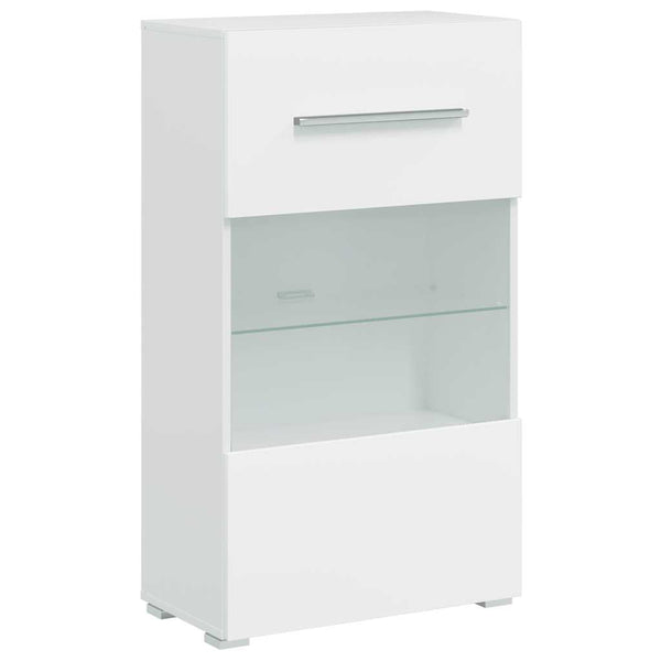 vidaXL Five-Piece Living Room Wall Unit TV Cabinet with LED Lighting White