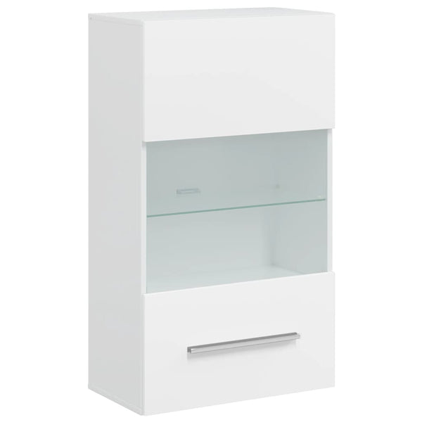 vidaXL Five-Piece Living Room Wall Unit TV Cabinet with LED Lighting White