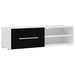 vidaXL Five-Piece Wall Unit TV Cabinet with LED Lighting Black