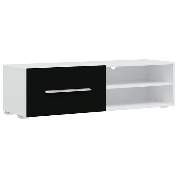 vidaXL Five-Piece Wall Unit TV Cabinet with LED Lighting Black