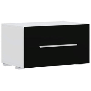 vidaXL Five-Piece Wall Unit TV Cabinet with LED Lighting Black