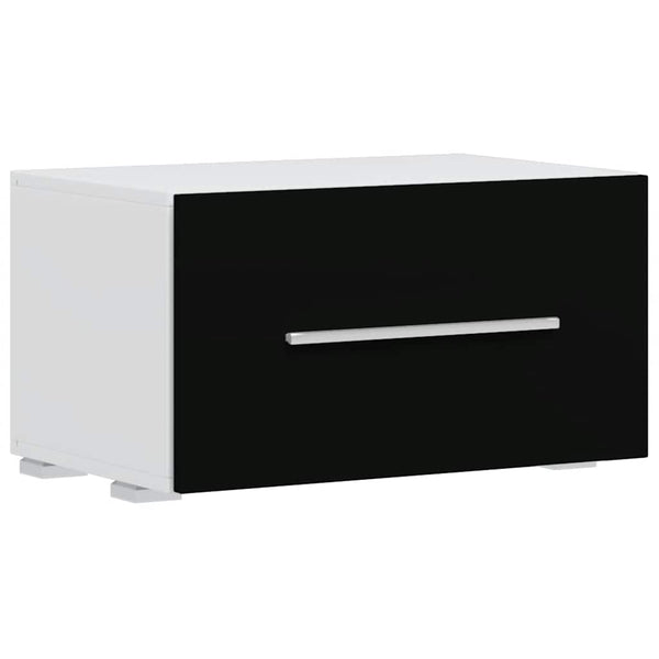 vidaXL Five-Piece Wall Unit TV Cabinet with LED Lighting Black