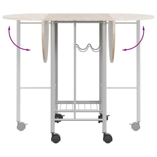 vidaXL Five-piece Foldable Dining Table MDF