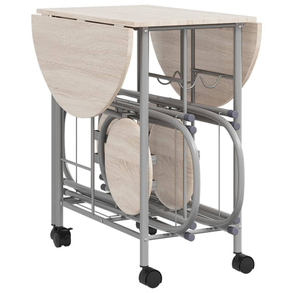 vidaXL Five-piece Foldable Dining Table MDF