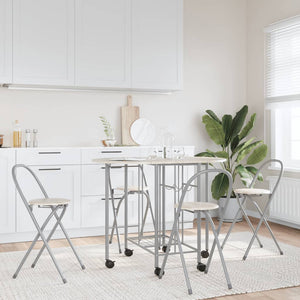 vidaXL Five-piece Foldable Dining Table MDF