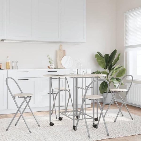 vidaXL Five-piece Foldable Dining Table MDF